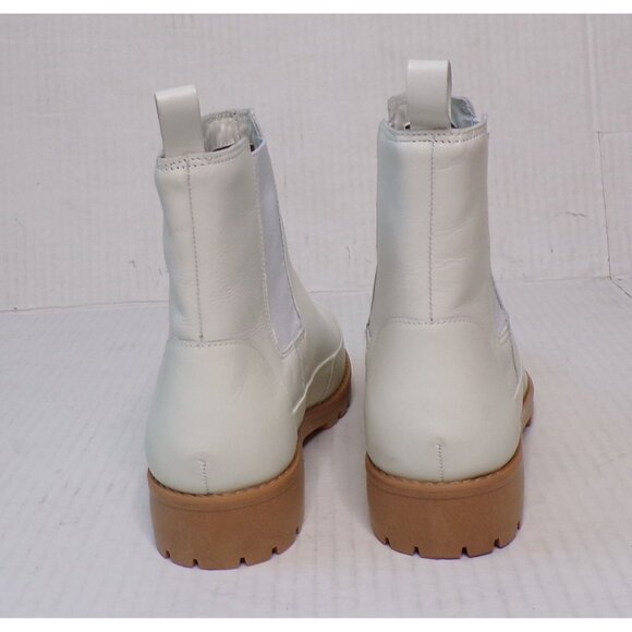 🆕 REBECCA ALLEN All Weather Chelsea Boot 9.5 Off-White - Picture 8 of 15